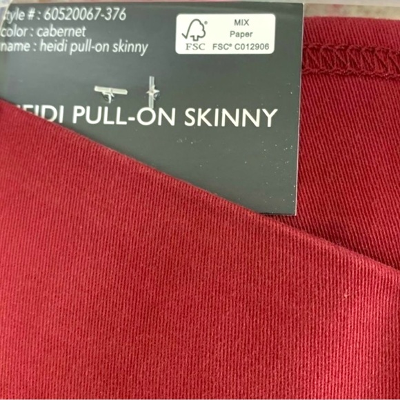 Sz6 Nine West Heidi Pull On Skinny Jeans NWT - Picture 5 of 6